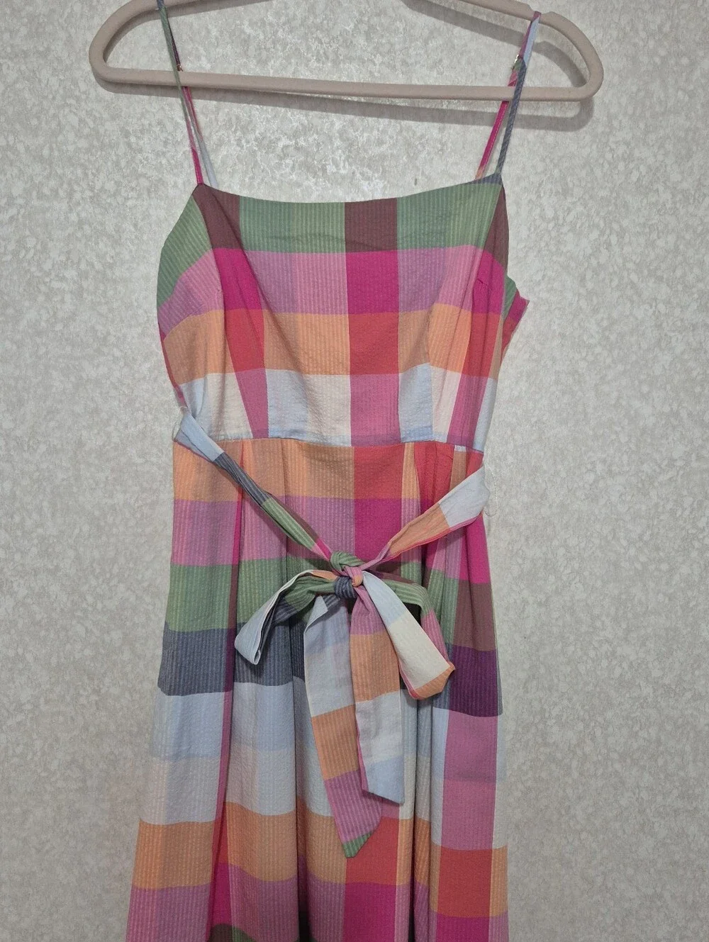 NWT KATE SPADE X TARGET Multi-Color Checkered Spaghetti Strap Dress-Size:S